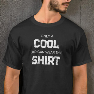 Funny Black and White Typografy Zitat Cooler Vater T-Shirt