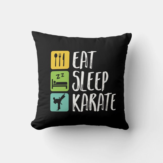 Funny Black Belt Martial Arts Frische Pasta machen Kissen (Vorderseite)