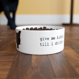 Funny Black Cat Cartoon Personalisiert Food Bowl Napf