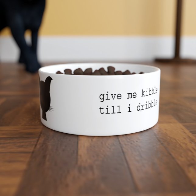 Funny Black Cat Cartoon Personalisiert Food Bowl Napf (Von Creator hochgeladen)