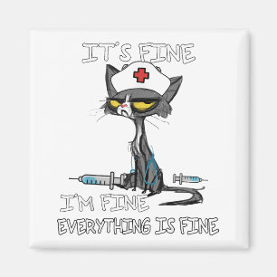 Funny Black Cat Es ist gut, ich bin gut alles ist  Magnet