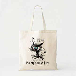 Funny Black Cat Es ist gut, ich bin gut alles ist  Tragetasche