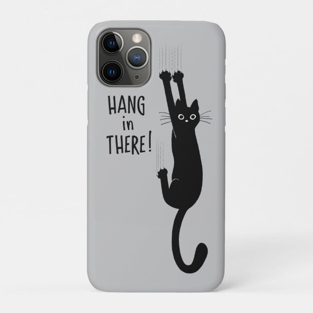 Funny Black Cat hing weiter | Hang da rein! Case-Mate iPhone Hülle (Rückseite)