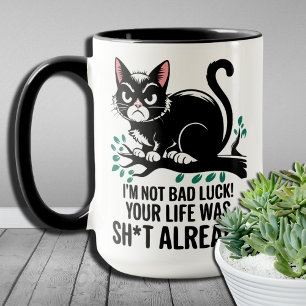 Funny Black Cat Ich bringe kein schlechtes Glück f Tasse