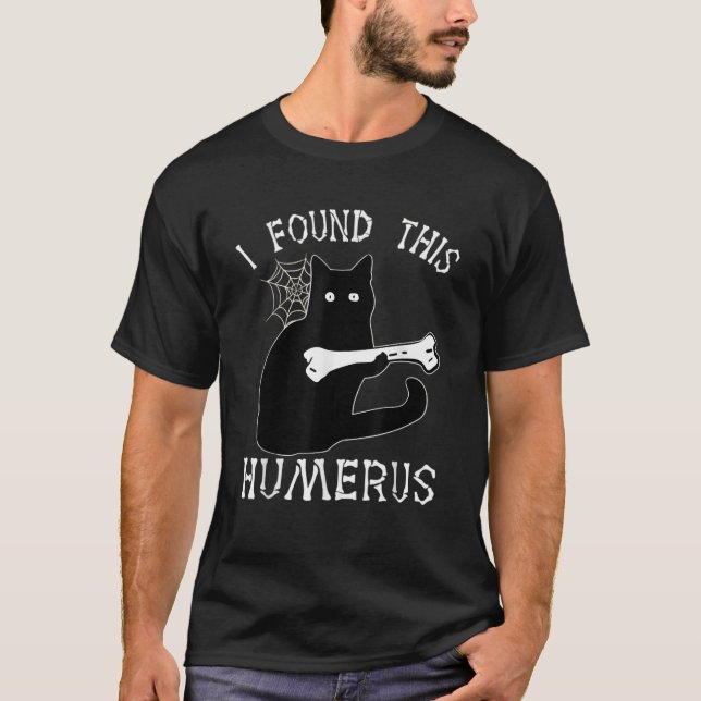 Funny Black Cat Ich fand diesen Humerus Nurse Dokt T-Shirt (Vorderseite)