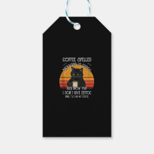 Funny Black Cat Kaffee rückwärts geschrieben ist e Geschenkanhänger