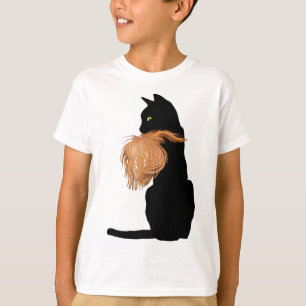 Funny Black Cat Lady Kamala mit Trump Hair Abstimm T-Shirt