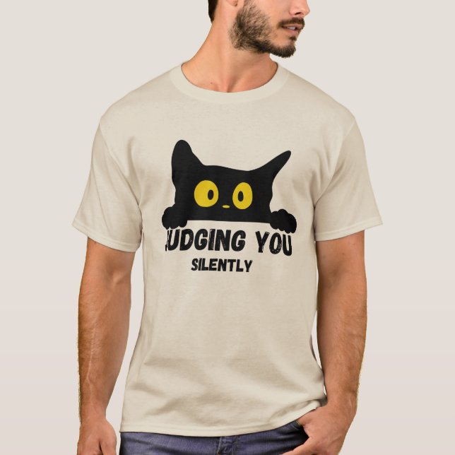 Funny Black Cat Meme T - Shirt-Perfekt für Cat Lov T-Shirt (Vorderseite)