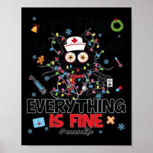 Funny Black Cat Seine feine alles Nurse Christma Poster