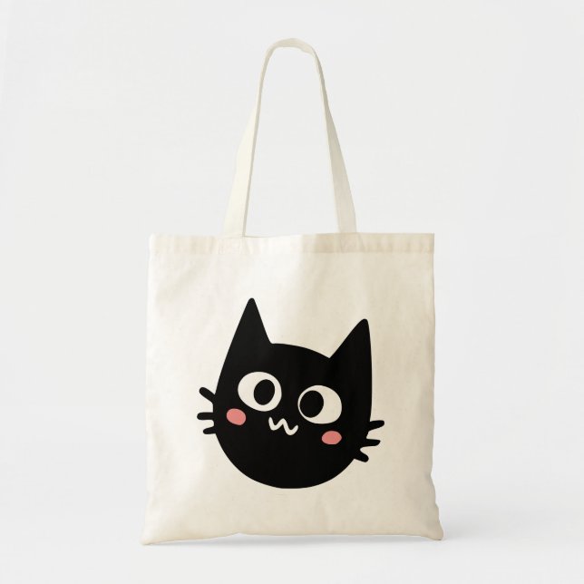 Funny Black Cat Tragetasche (Vorne)