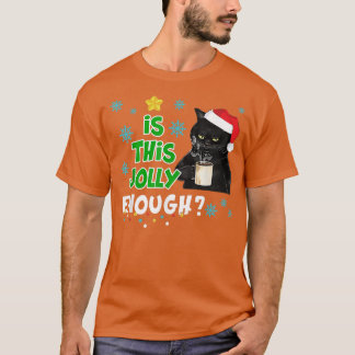 Funny Black Cat Weihnachtslicht Weihnachten Dieses T-Shirt