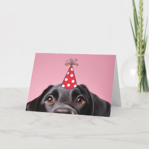 Funny Black Dog Geburtstagskarte Gruß Niedlich Ankündigung