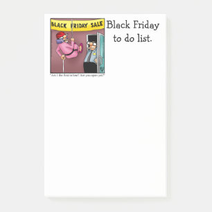 Funny Black Friday to do List Post-it Klebezettel