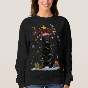 Funny Black Lab Dog Weihnachtsmann Weihnachten Ren Sweatshirt