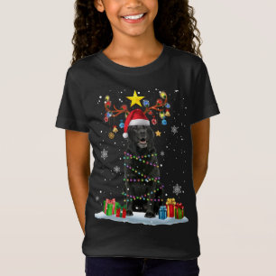 Funny Black Lab Dog Weihnachtsmann Weihnachten Ren T-Shirt