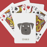 Funny Black Labrador Retriever Dog Individuelle Na Spielkarten<br><div class="desc">Niedliche Schwarze Labrador Retriever Hundefarbe,  perfekt für Hundefreunde. Personalisieren Sie es,  indem Sie den Namen ändern oder entfernen.</div>