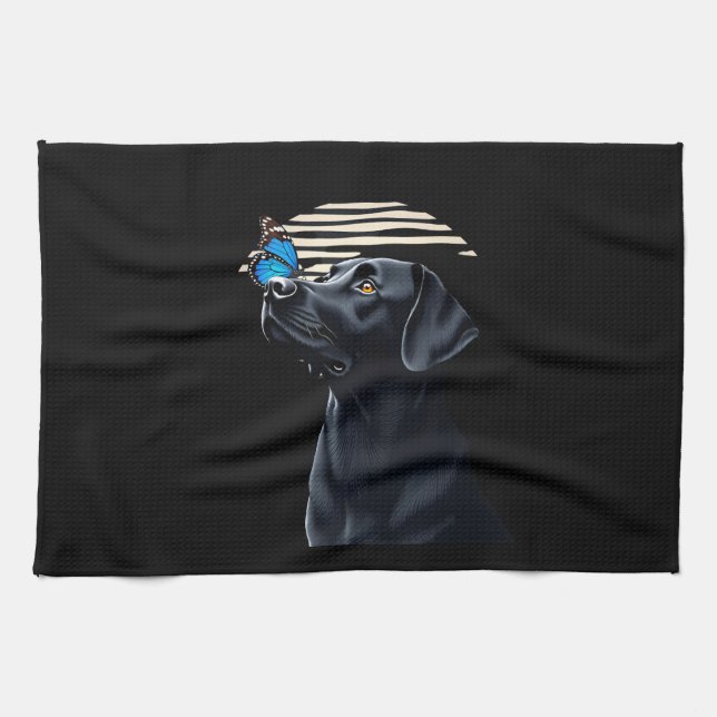 Funny Black Labrador Retriever Lab Dog Owner Pet A Geschirrtuch (Horizontal)