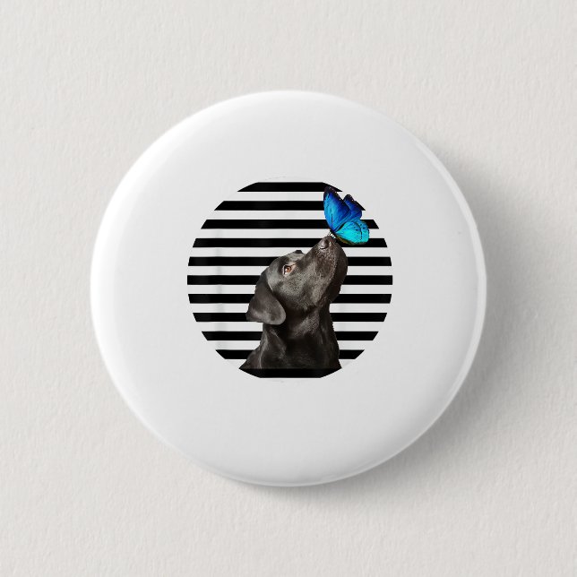 Funny Black Labrador Retriever Lab Hundebesitzer H Button (Vorderseite)