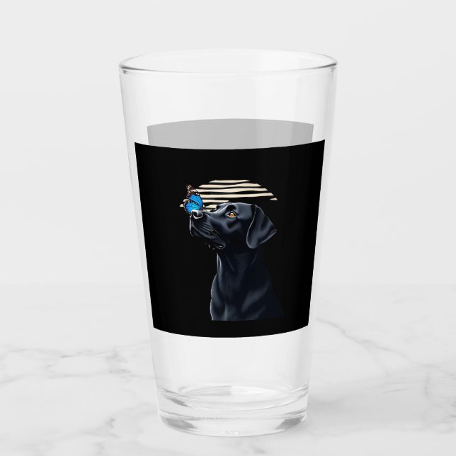Funny Black Labrador Retriever Lab Hundebesitzer H Glas (Vorderseite)