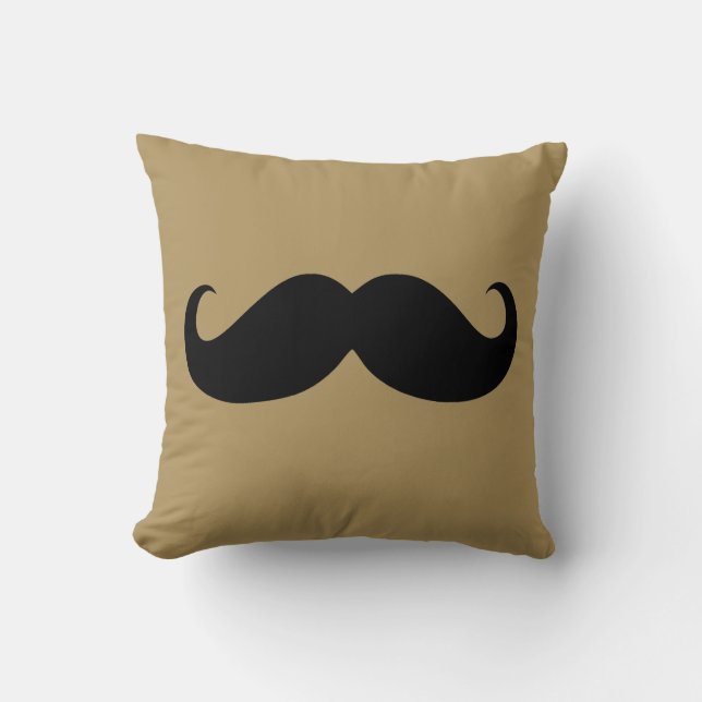 Funny Black Mustache 14 Kissen (Vorderseite)