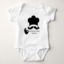 Funny Black Mustache Benutzerdefinierter Textname  Baby Strampler