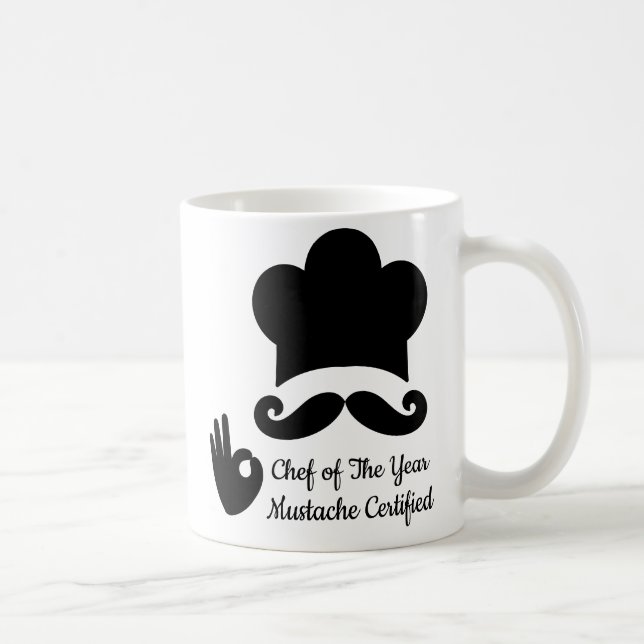 Funny Black Mustache Benutzerdefinierter Textname  Kaffeetasse (Rechts)