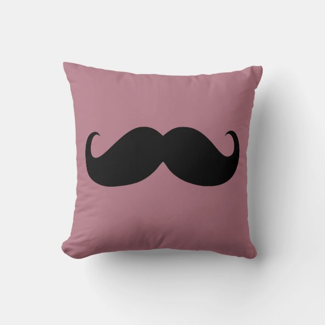 Funny Black Mustache Kissen (Vorderseite)