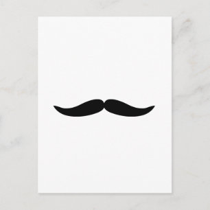 Funny Black Mustache oder Mustache Postkarte