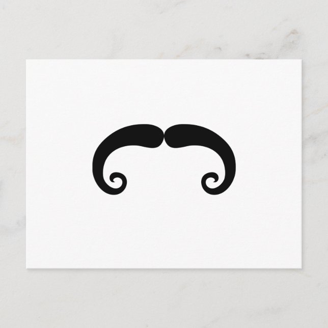 Funny Black Mustache oder Mustache Style Postkarte (Vorderseite)