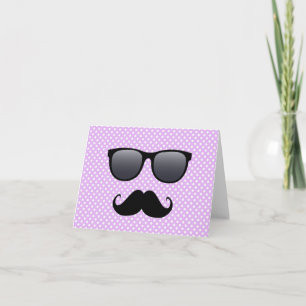 Funny Black Mustache und Brille Karte