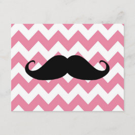 Funny Black Mustache und rosa Zickzack Muster