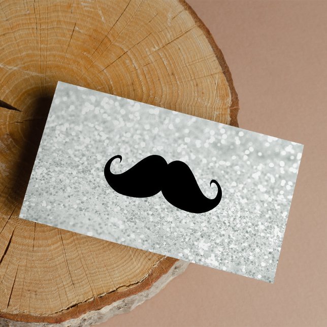 Funny Black Mustache und weißes funkelndes Silber (Funny Black Mustache and white sparkle silver)