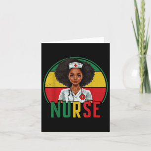 Funny Black Nurse Melanin Pride Vintag Black Hist Karte