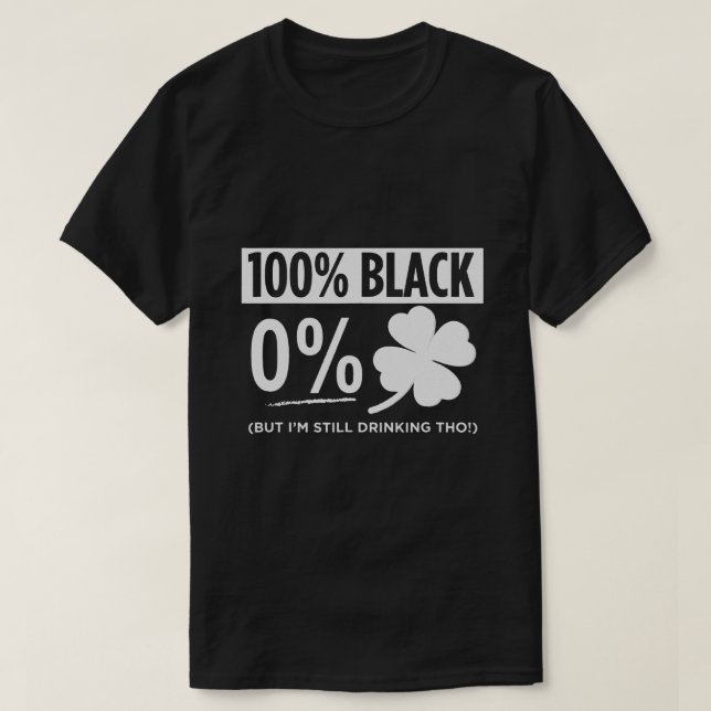 Funny Black People St Patricks Day Irish Kleeblatt T-Shirt (Design vorne)