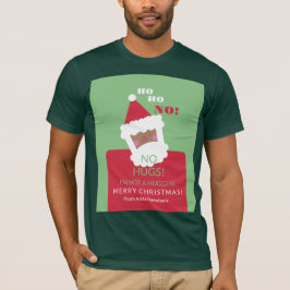 Funny Black Santa No Hugs Ugly Xmas Sweater T-Shirt