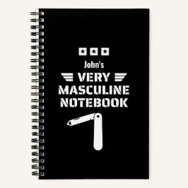 Funny Black & White Notebook Sehr maskulines Noteb Notizbuch