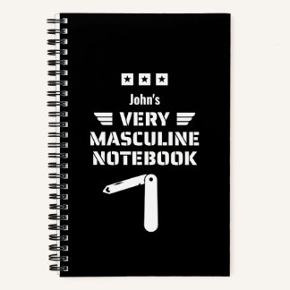 Funny Black & White Notebook Sehr maskulines Noteb Notizbuch