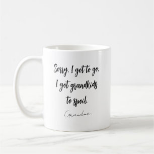 Funny Black & White Oma Sprichwort Kaffeetasse