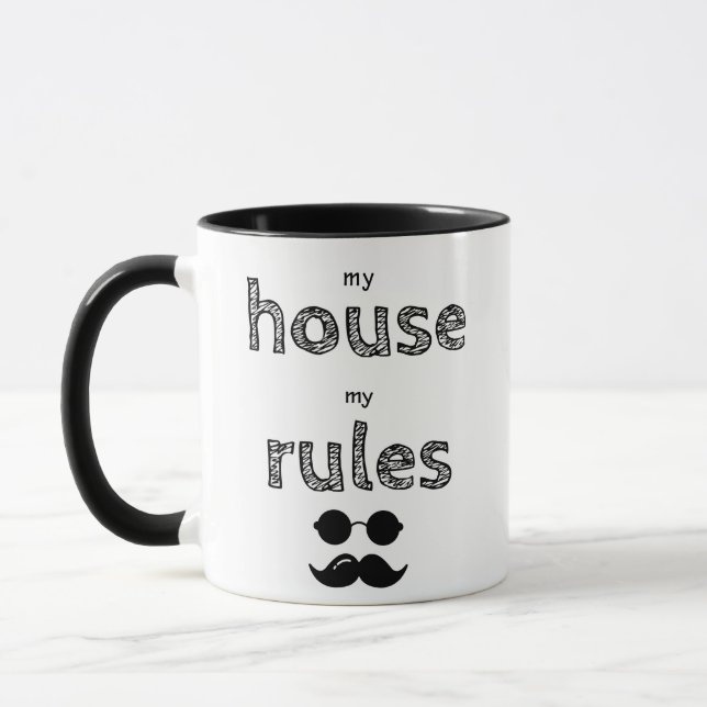 Funny Black Zitat für den Mann des Hauses Tasse (Links)