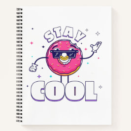 Funny "Bleibe Cool" Design mit Quirky-Charakter Notizbuch