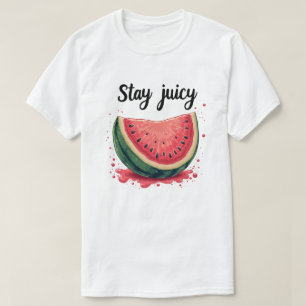 Funny "Bleibe Juicy" Watermelon Sommer T-Shirt