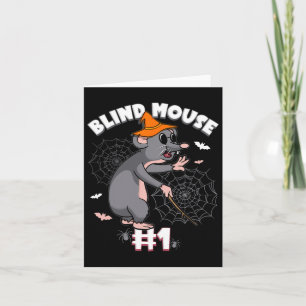 Funny Blind Mouse #1 Halloween Ghost Group Karte