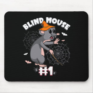 Funny Blind Mouse #1 Halloween Ghost Group Mousepad