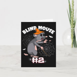 Funny Blind Mouse #2 Halloween Ghost Group Karte