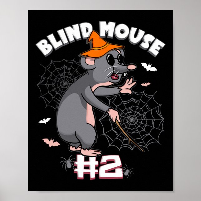 Funny Blind Mouse #2 Halloween Ghost Group Poster (Vorne)