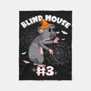 Funny Blind Mouse #3 Halloween Ghost Group Fleecedecke
