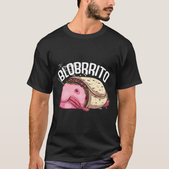 Funny Blobfish Burrito Geschenk für Fische Lover M T-Shirt (Vorderseite)