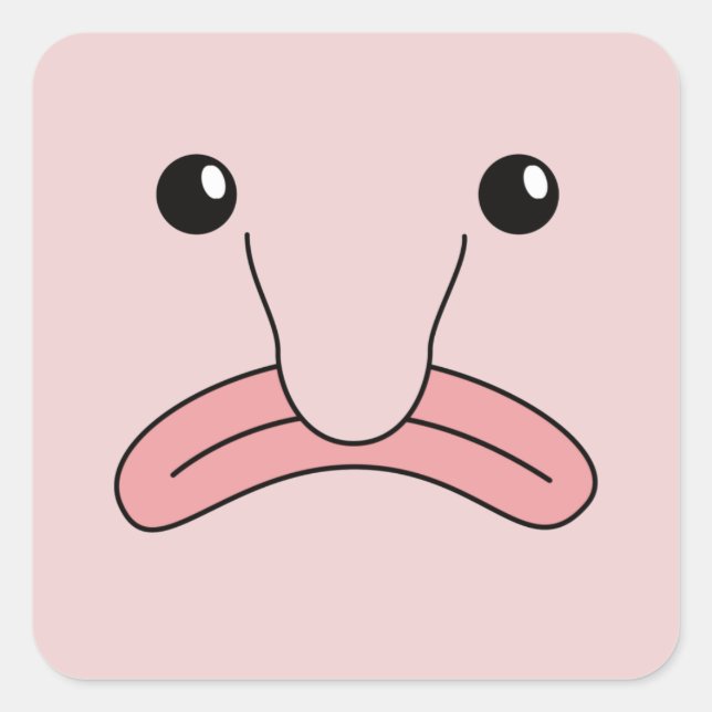 Funny Blobfish Funny Animals Blobfish Kostüm Squas Quadratischer Aufkleber (Vorderseite)