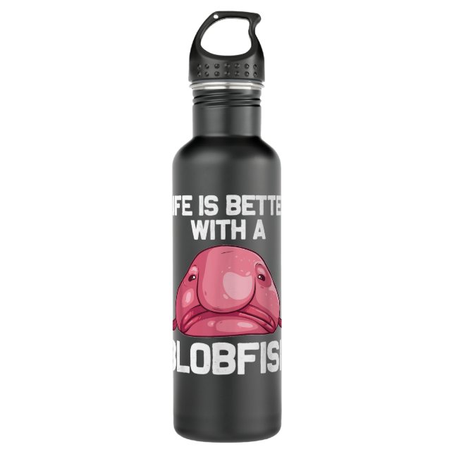 Funny Blobfish Geschenk für Männer Frauen Seetang  Edelstahlflasche (Vorderseite)