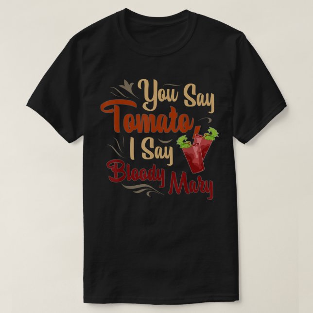 Funny Bloody Mary Tomato Mens & Womens T-Shirt (Design vorne)